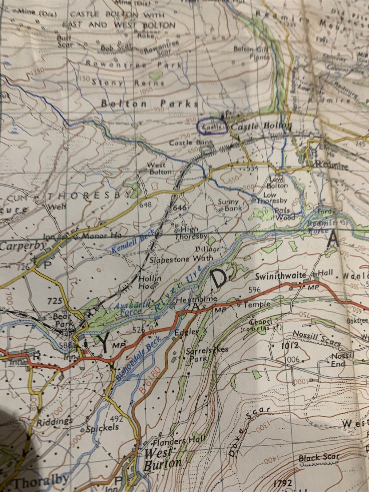 WENSLEYDALE Ordnance Survey Seventh Series One Inch Map 1961 Sheet 90