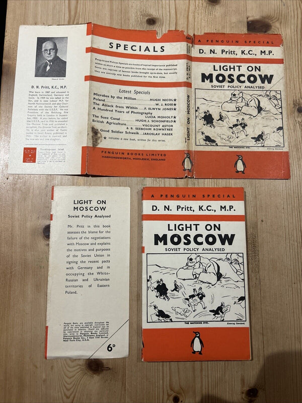 LIGHT ON MOSCOW D N Pritt Penguin Special S44 1939 Soviet Policy Analysed USSR