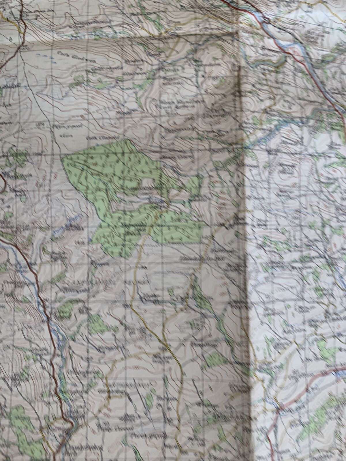 BRECON Wales Ordnance Survey Cloth Seventh Series Map No 141 1952