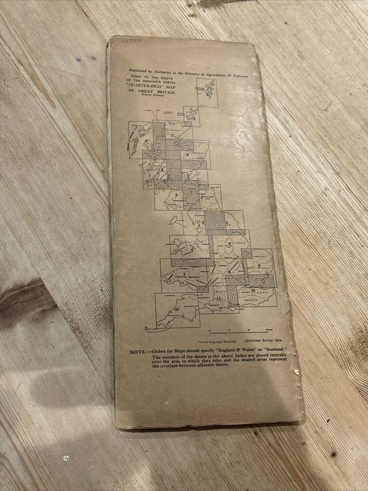 SOUTH ENGLAND 1934 Ordnance Survey CLOTH Sheet 11 Quarter Inch Map 4th Edition