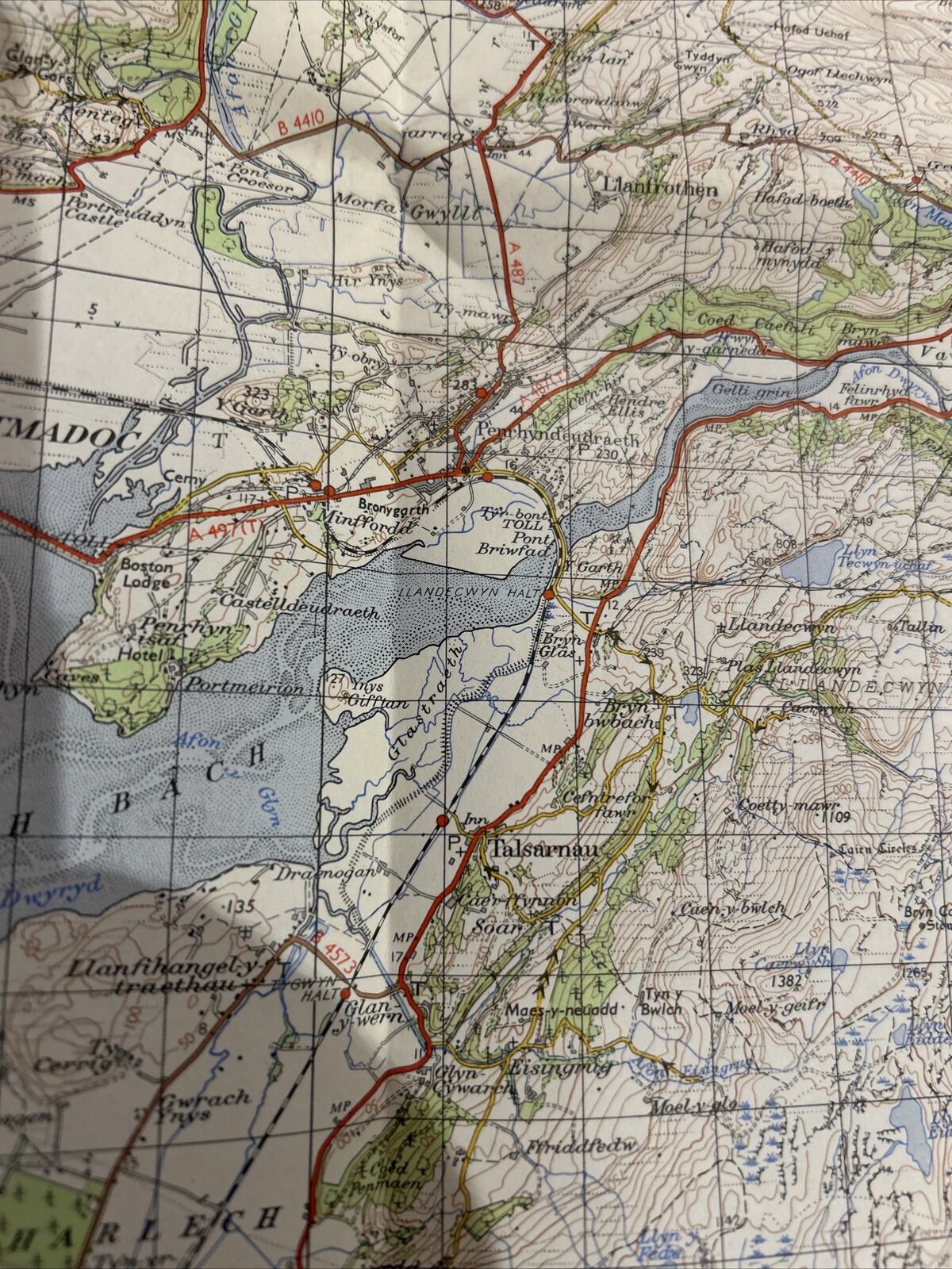 DOLGELLAU Ordnance Survey Paper Map 1962 Seventh Series No 116 Ffestiniog