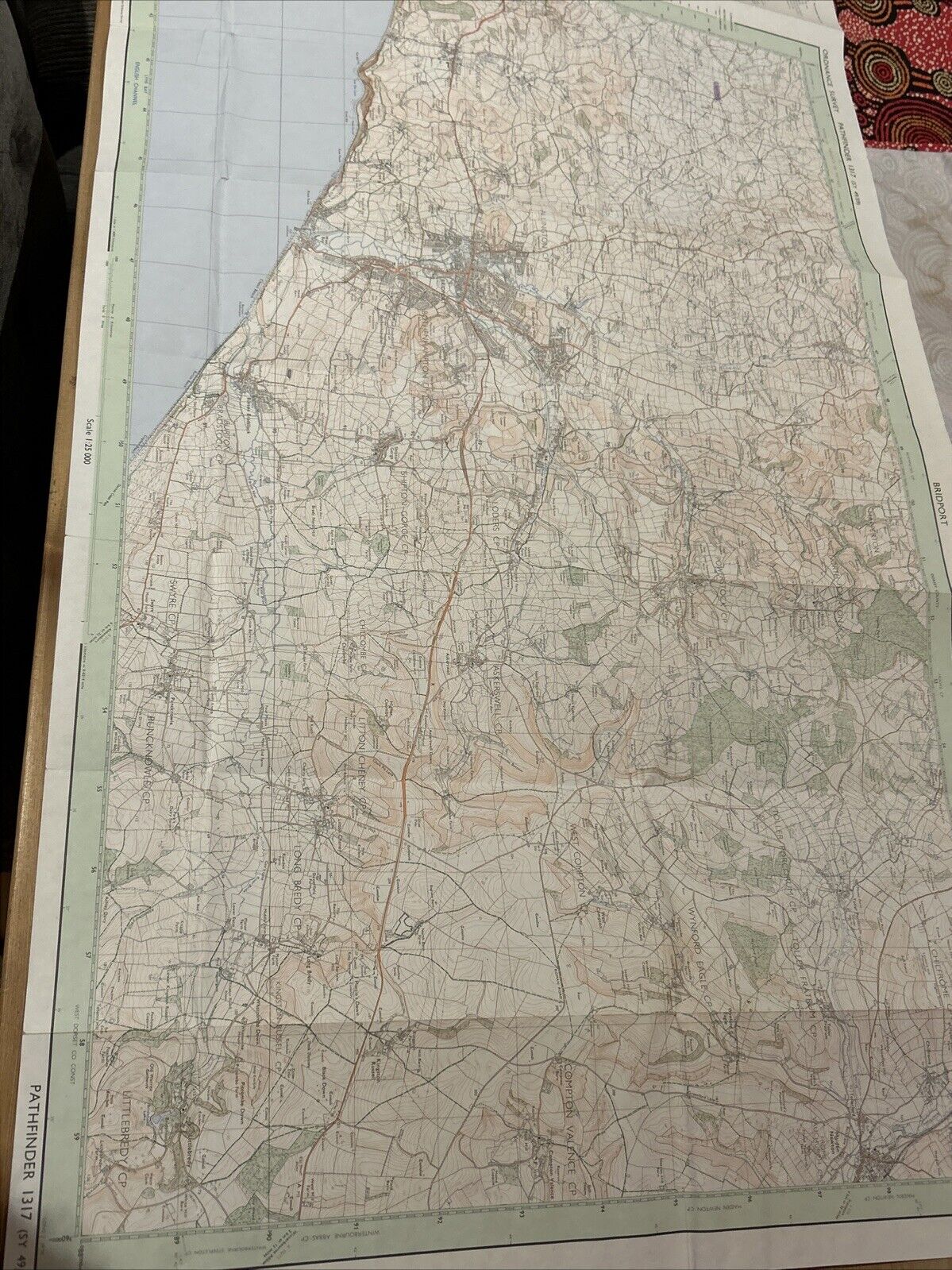 BRIDPORT Pathfinder 1317 Ordnance Survey Sheet 1:25000 1987 Powerstock