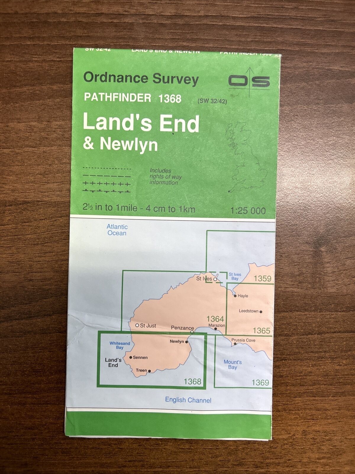 LANDS END & Newlyn Pathfinder 1368  Ordnance Survey 1:25000 1989 Penzance Treen