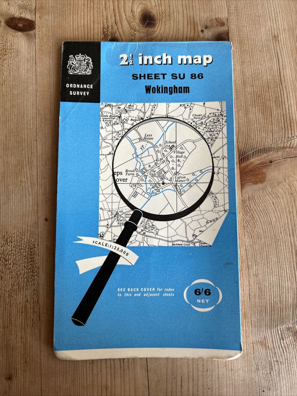 WOKINGHAM Ordnance Survey 2 And A Half Inch Map 1:25000 1958 Sheet SU86