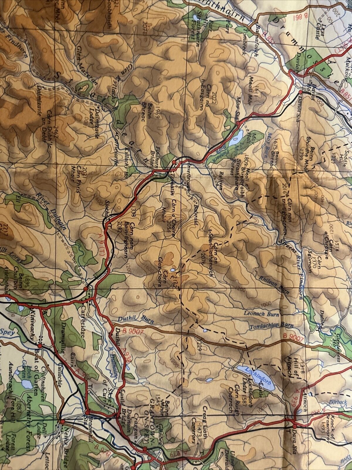 EASTERN HIGHLANDS 1962 CLOTH Ordnance Survey Quarter Inch Map Sheet 5 Ballater