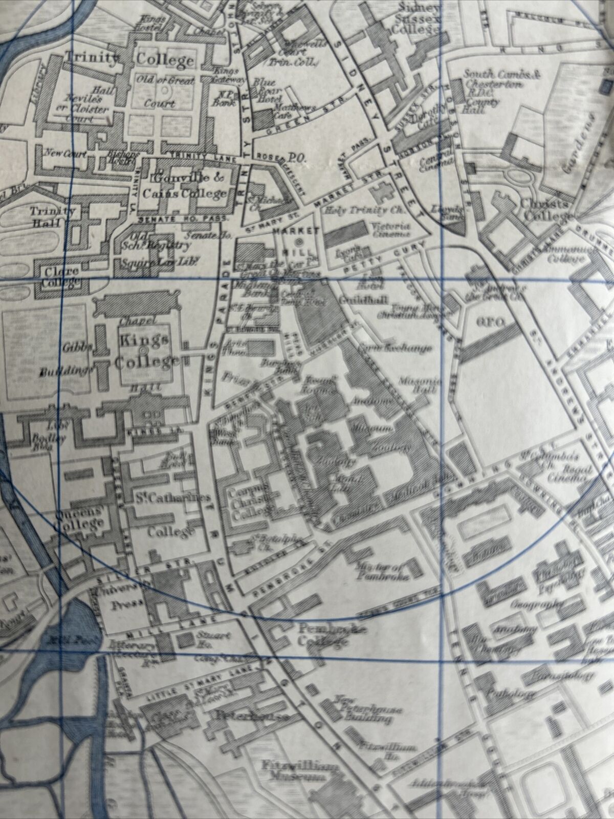 GUIDE MAP CAMBRIDGE W Heffer & Sons Trinity College Selwyn