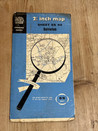 DULVERTON Ordnance Survey 2 1/2 Inch Map 1:25000 1962 Sheet SS92 Bampton Tatty