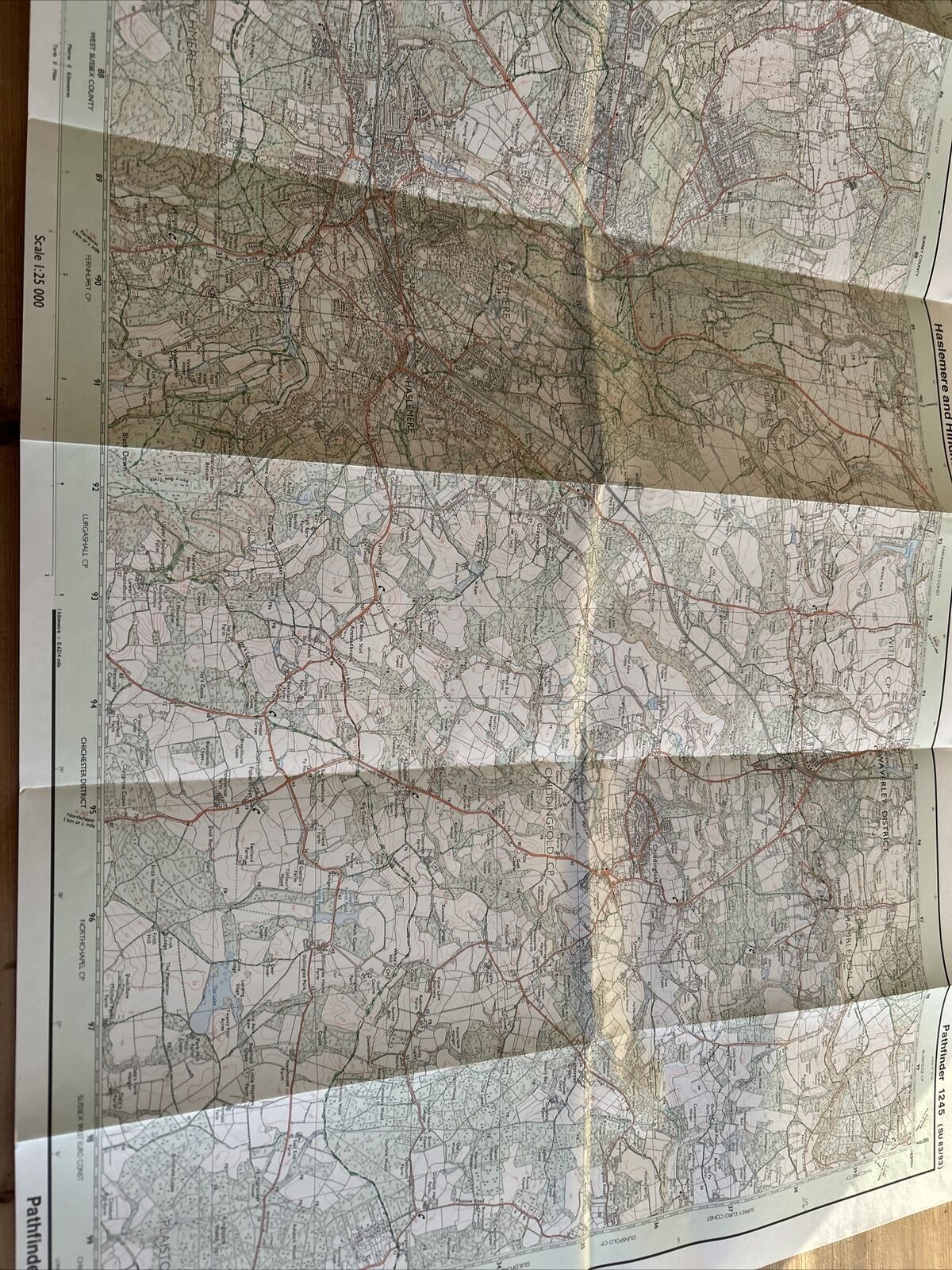 HASLEMERE & HINDHEAD Pathfinder 1245 Ordnance Survey 1:25,000 1995