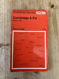 CAMBRIDGE & ELY No 135 1969 Ordnance Survey One Inch Map Newmarket Soham