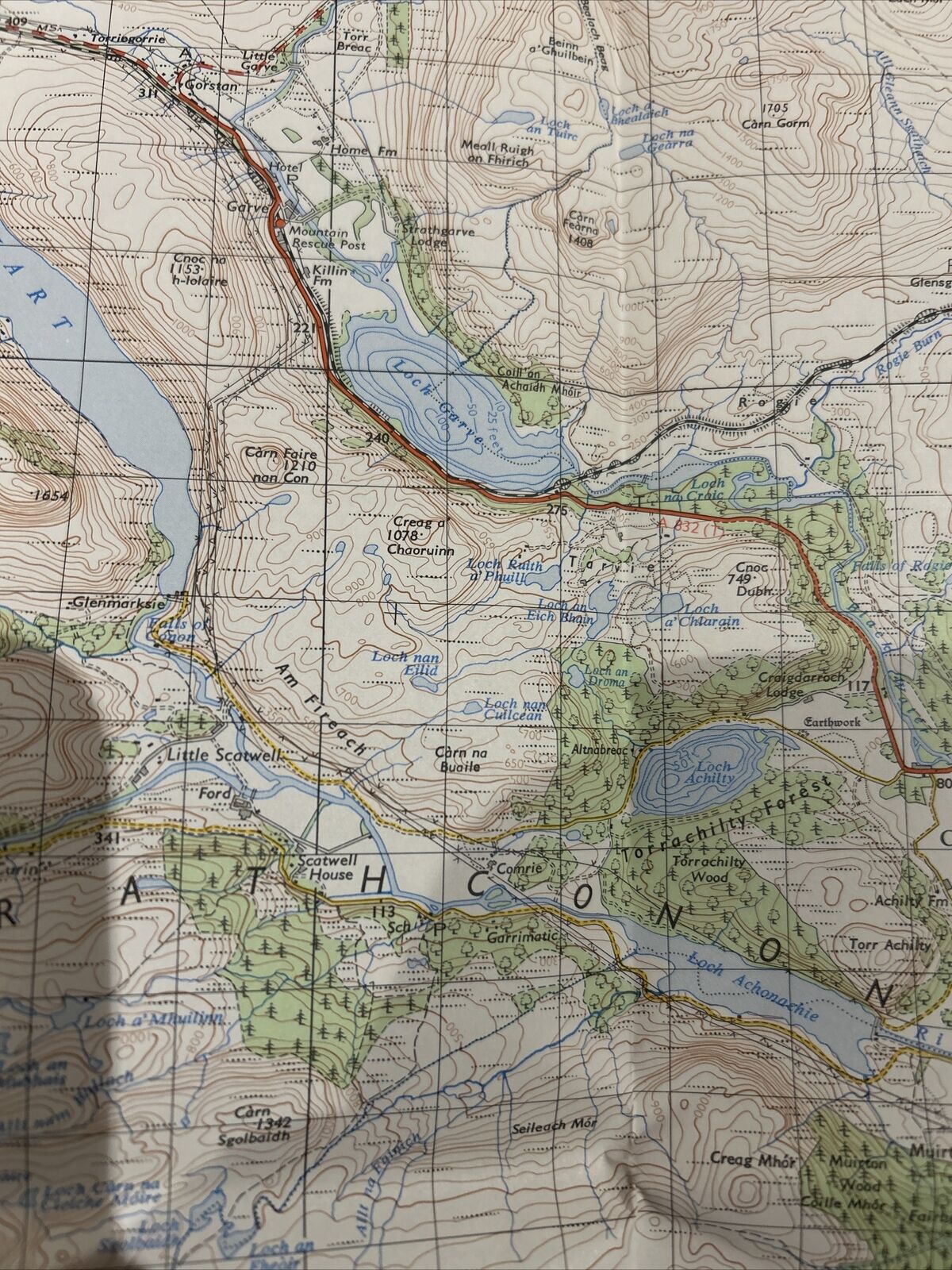 STRATHPEFFER Ordnance Survey Map One Inch 1957  Sheet 27 Scotland Lewiston