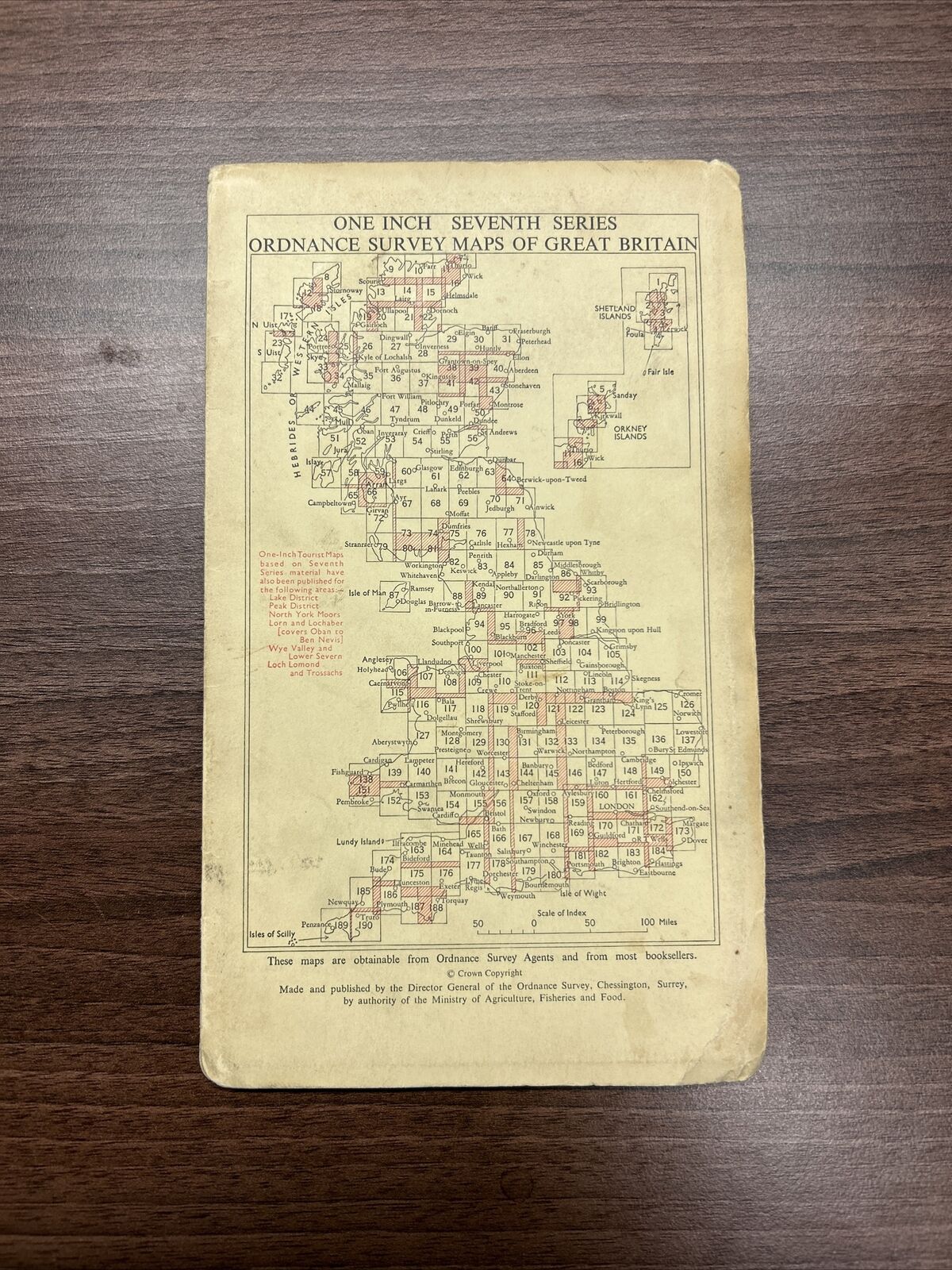 LONDON South East 1959 Seventh Series Ordnance Survey One Inch Map Tonbridge