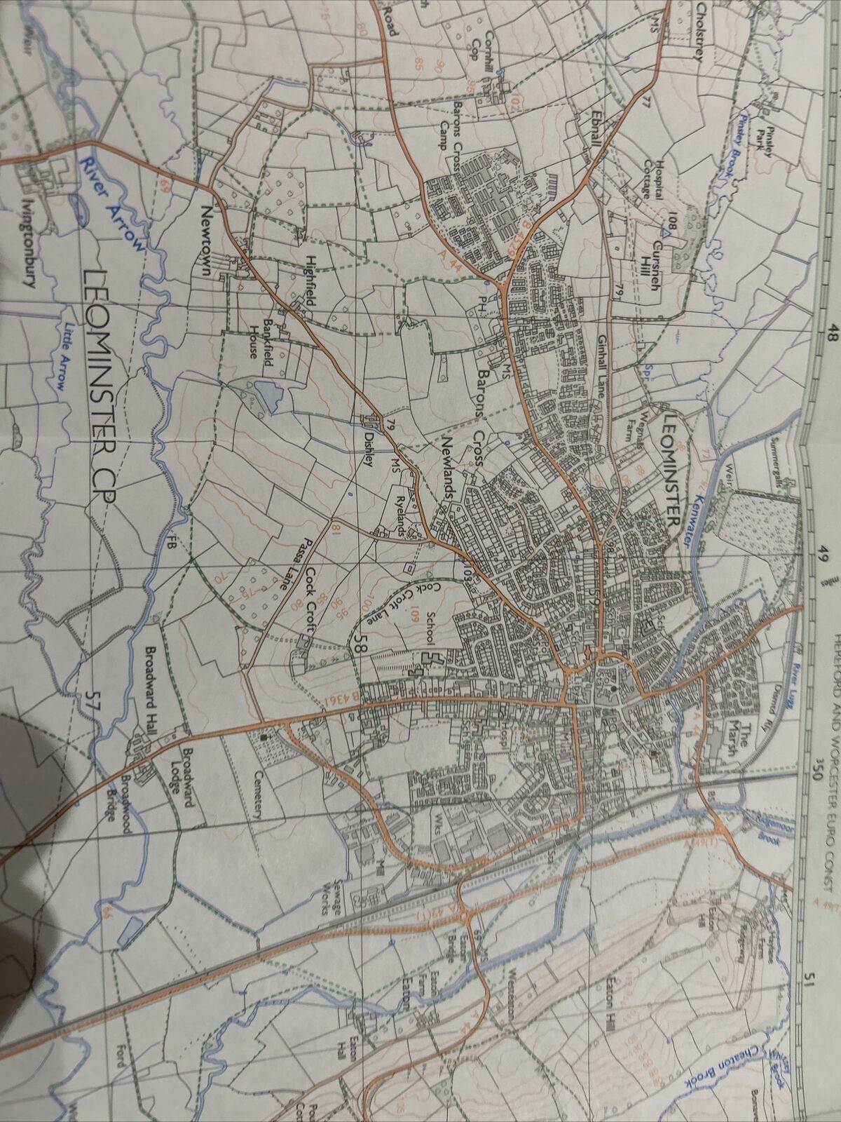 LEOMINSTER Pathfinder Ordnance Survey 1:25000 1989 No 994 Weobley Bodenham