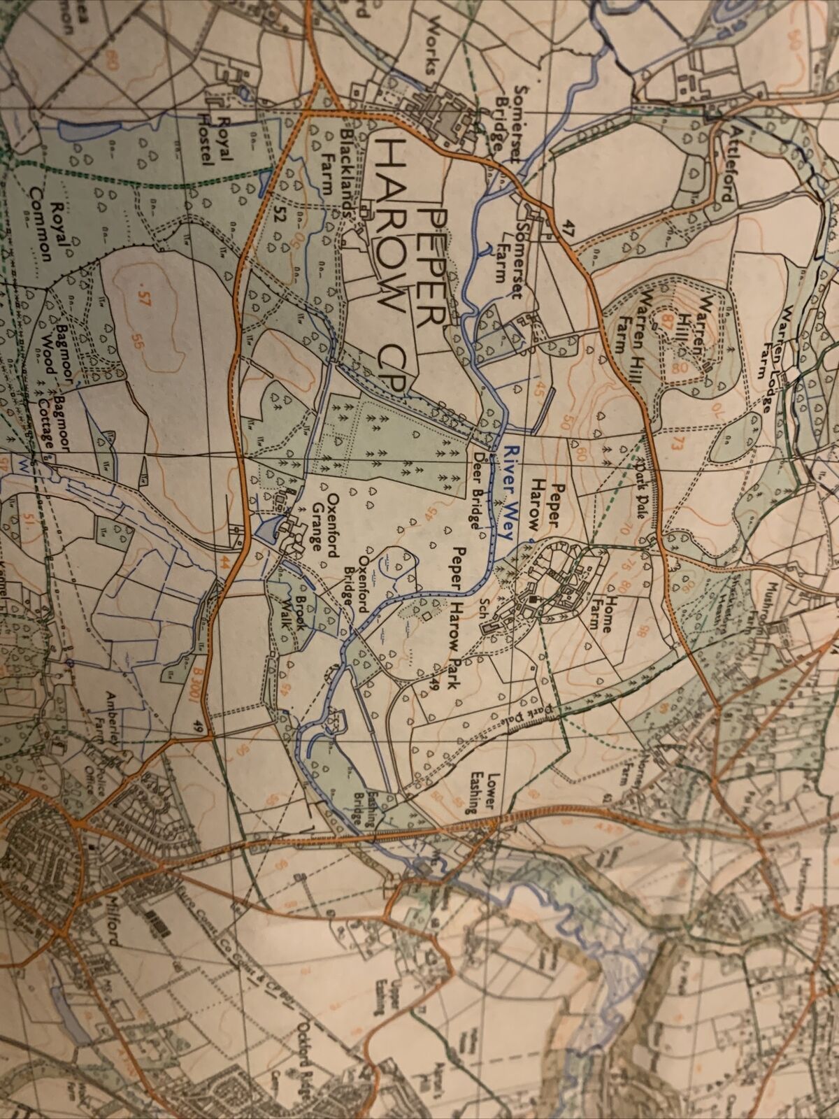 FARNHAM & GODALMING Pathfinder Ordnance Survey Sheet SU84/94 1:25000 1980