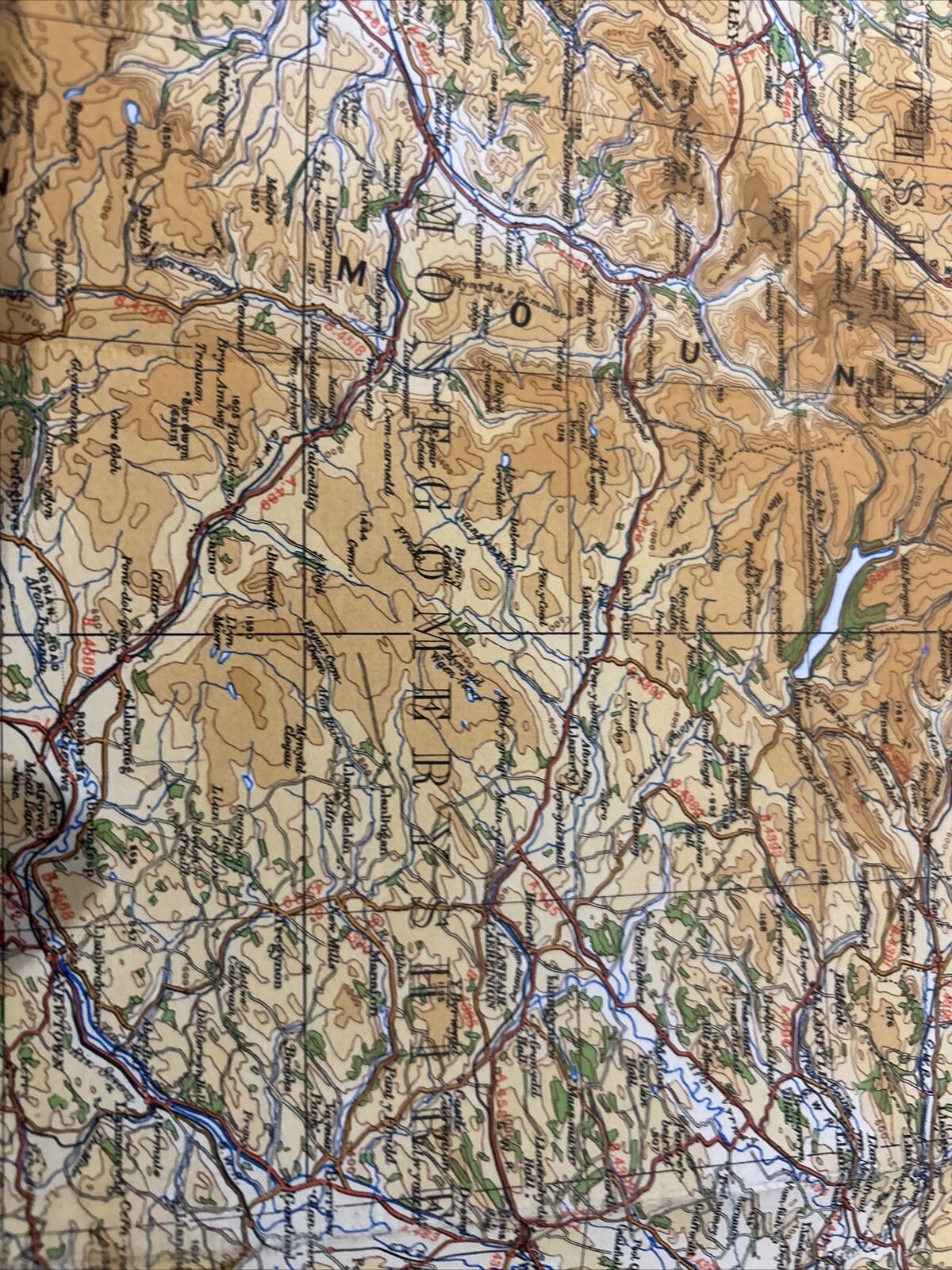 NORTH WALES & MANCHESTER 1946  Ordnance Survey CLOTH Sheet 4 Quarter Inch Map