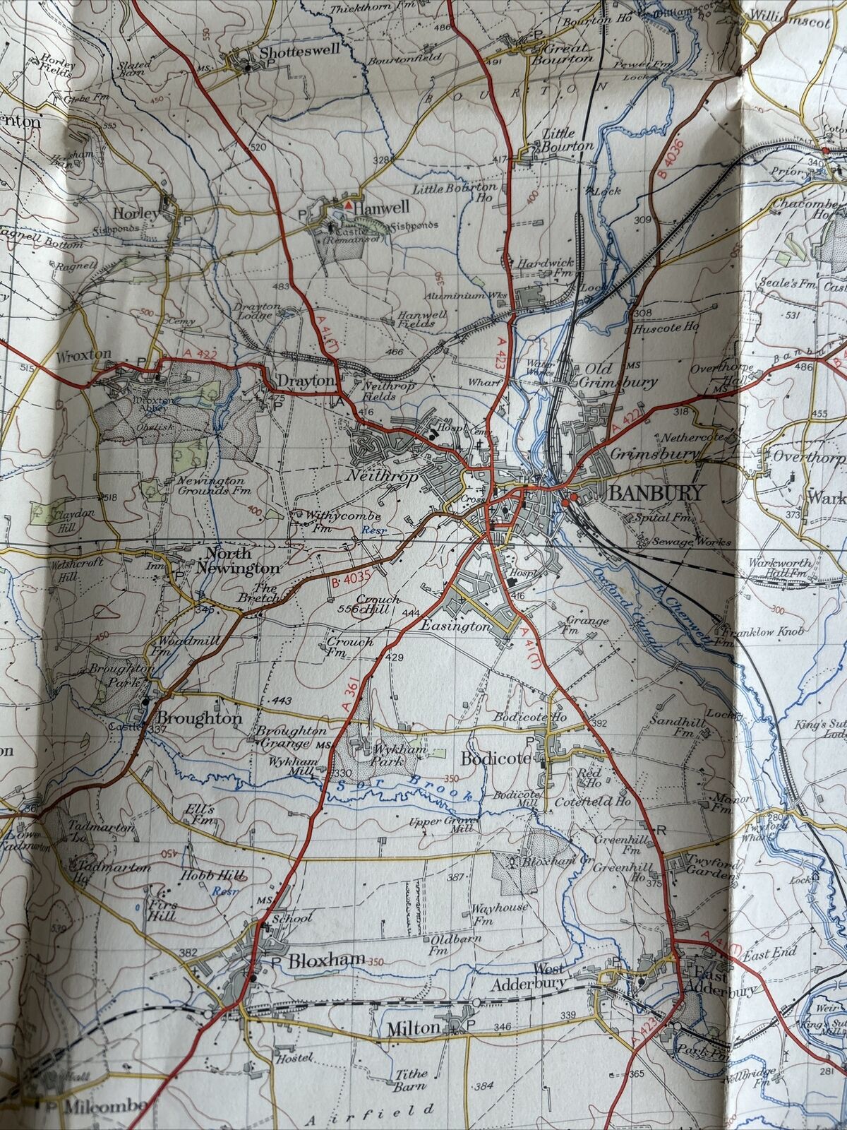 BANBURY Ordnance Survey Seventh Series Paper One inch 1953 Sheet 145 Bicester