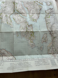 ISLAND OF BUTE Ordnance Survey CLOTH One Inch Sheet 71 Popular Edition 1945