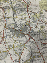 LONDON North West Ordnance Survey Seventh Series CLOTH One inch 1957 Sheet 160