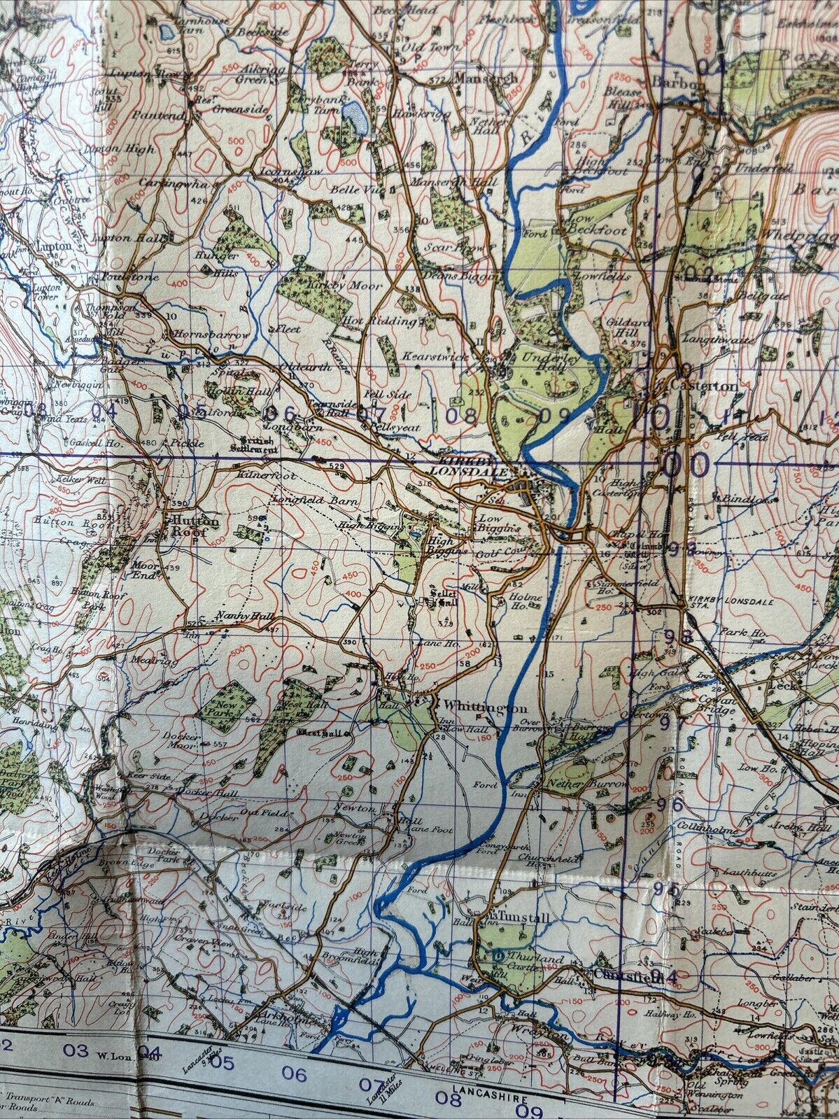 KIRKBY LONSDALE & HAWES Ordnance Survey Sh  20 1 Inch 1940 War Revision No Cover