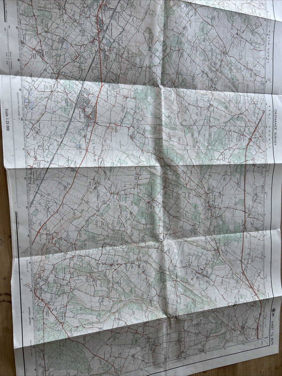 HARRIETSHAM Ordnance Survey Pathfinder Sheet TQ85/95 1976 Kent Stockers Head