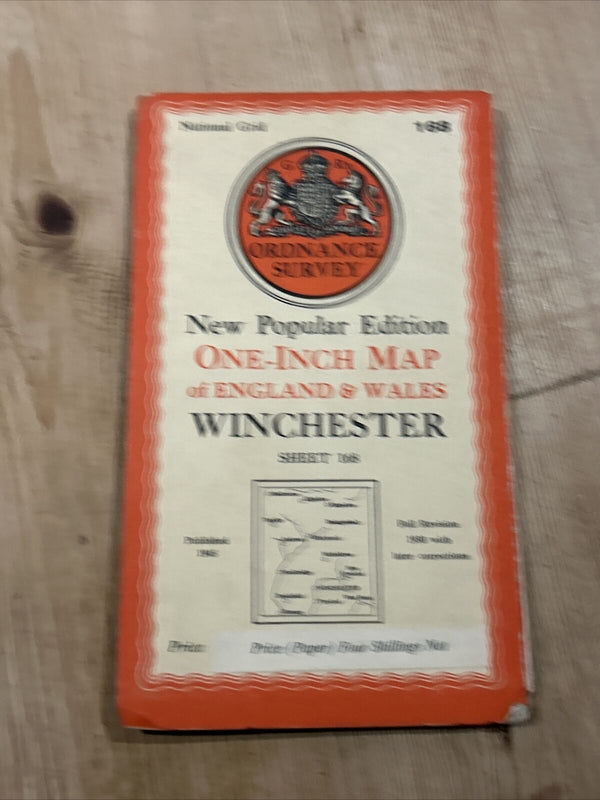 WINCHESTER Ordnance Survey Paper Sixth Series 1945 Sheet 168 One Inch Tangley