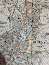 BURNLEY NELSON IGHTENHILL - Ordnance Survey Sheet SD83 1:25000 1954