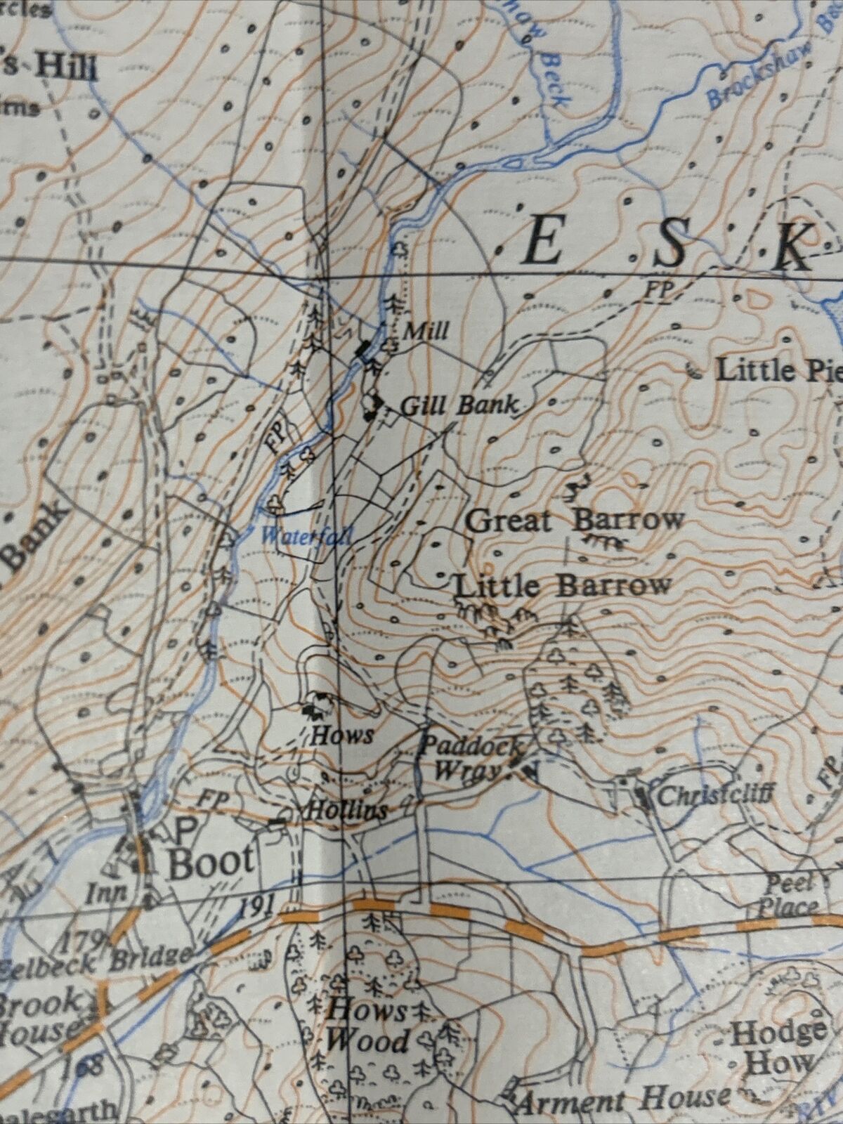 WAST WATER Boot Strands Ordnance Survey 1:25000 First Series Map NY10 1961