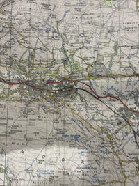 LEEDS & BRADFORD Ordnance Survey Seventh Series CLOTH 1 Inch Map Sheet 96 1961