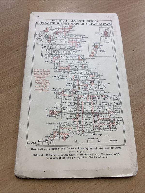 Ordnance Survey Seventh Series 1 Inch Map Barnstable Devon 1960 No 163