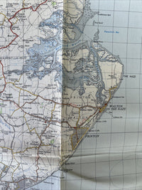 IPSWICH Ordnance Survey Seventh Series CLOTH  One inch 1956 Sheet 150 Frinton