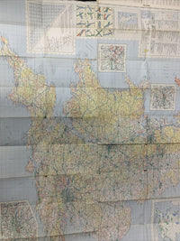 1972 Ordnance Survey Route Planning Map - South Sheet Ten Miles To Inch Tatty