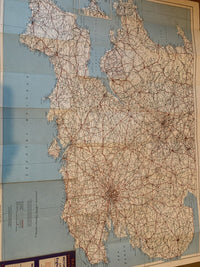 Bacons Reversible Map London & Southern England & Wales 1949 Linen