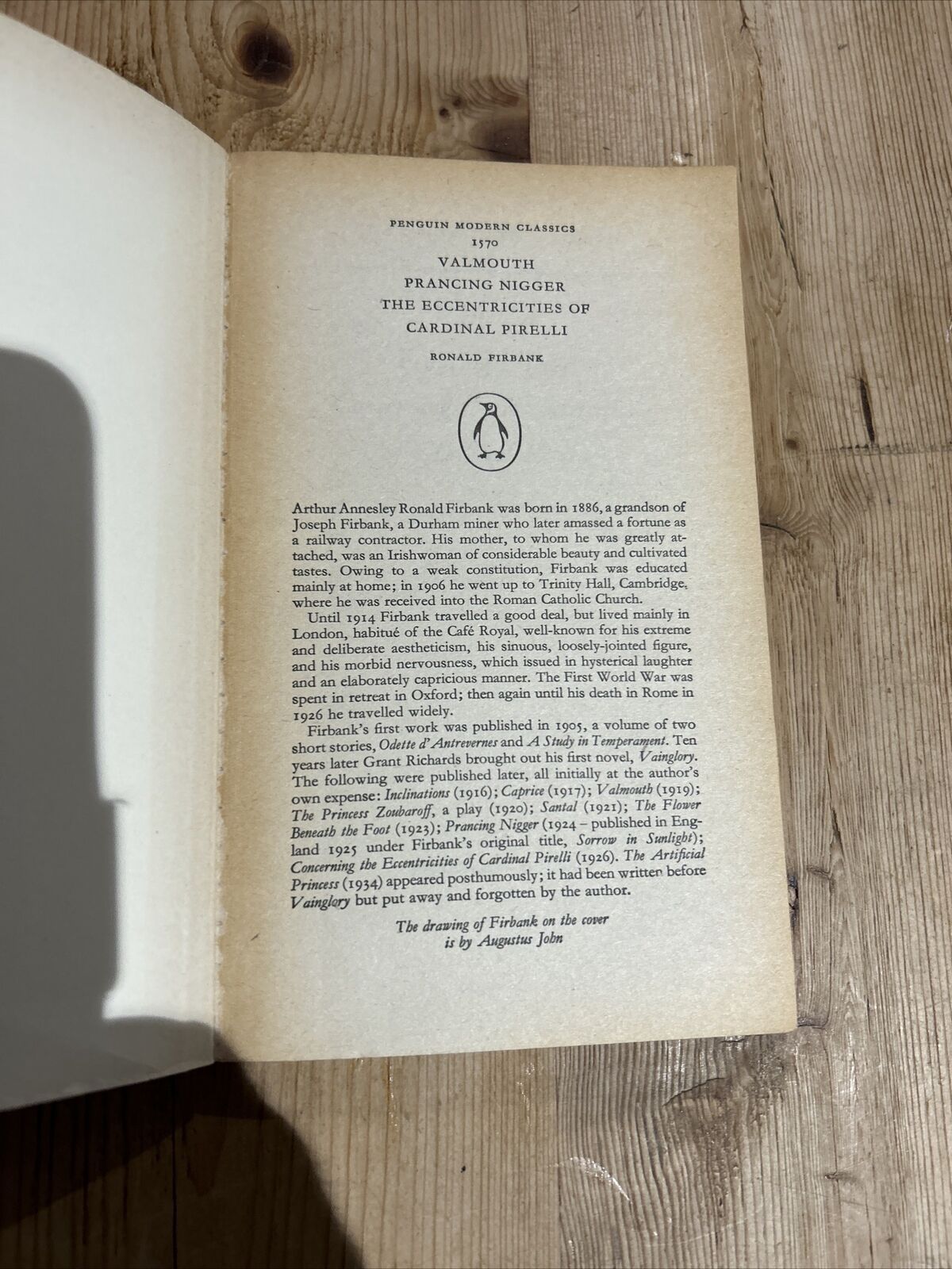 VALMOUTH PRANCING NIGGER ECCENTRICITIES Ronald Firbank Penguin modern classics