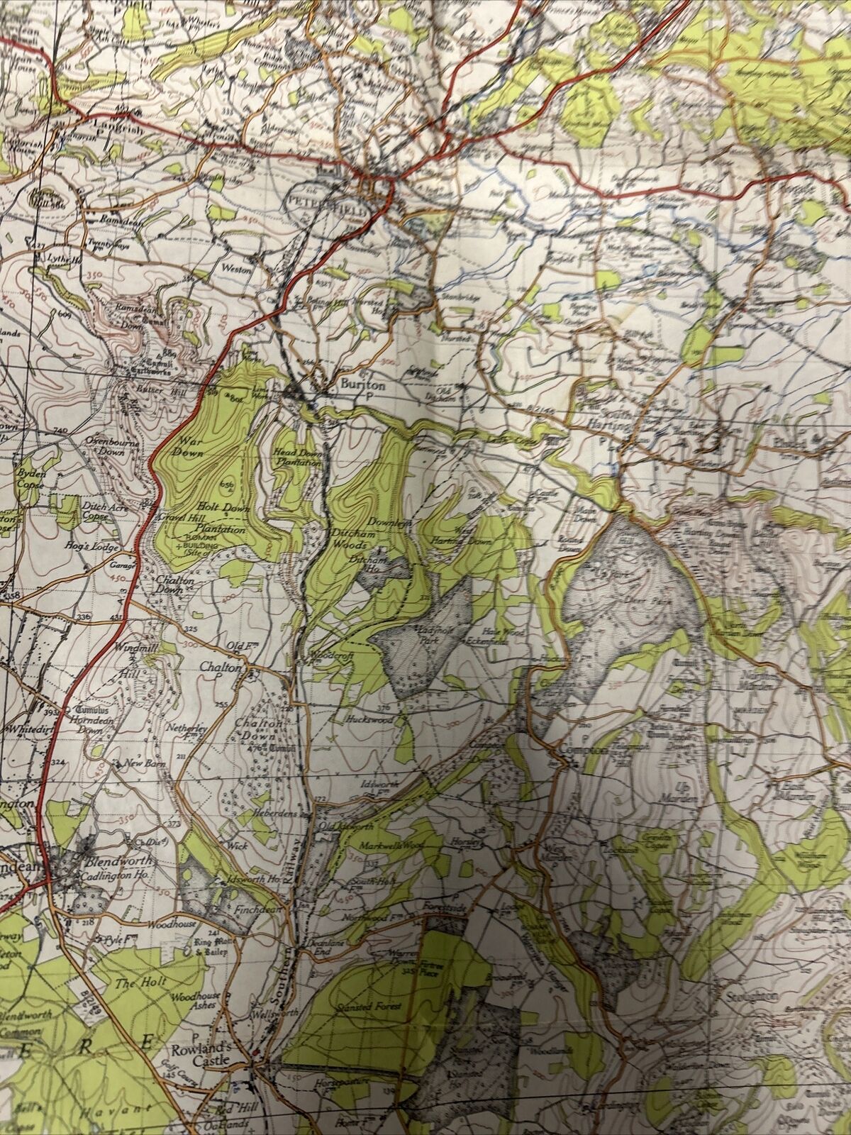 CHICHESTER Ordnance Survey Paper Map 1945 Sixth Series Sheet 181 Bognor Regis