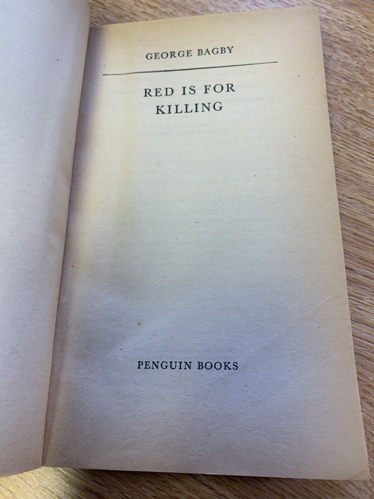 Red Is For Killing - George Bagby - Penguin Crime Books 1954 No 1008