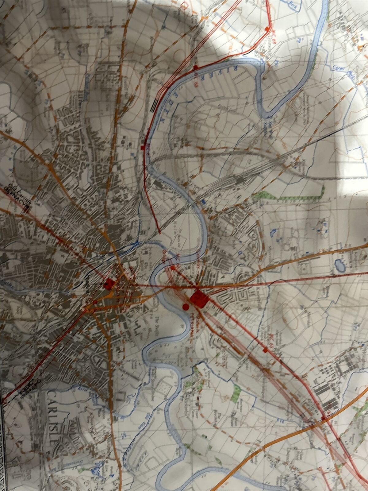 HADRIANS WALL Ordnance Survey 2 Inch To Mile Map 1972 Carlisle Newcastle