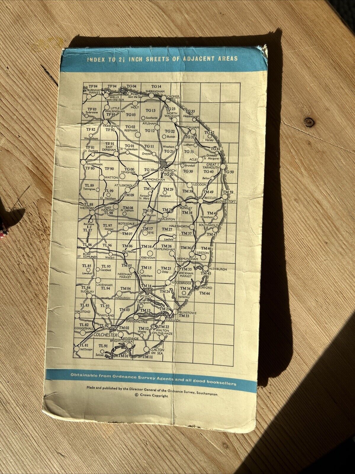 HALESWORTH Ordnance Survey 2 1/2 Inch Map 1:25000 1956 Sheet TM37 Tatty