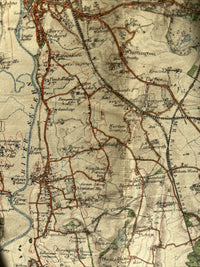 WORCESTER MALVERN District Ordnance Survey Third Edition Cloth 1 Inch Map 1912