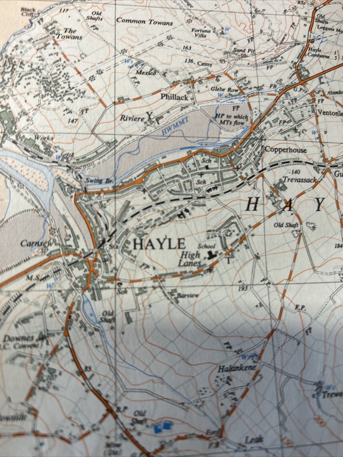 HAYLE Ordnance Survey Sheet SW53 1:25,000 First Series 1960 Cornwall Marazion