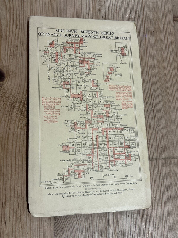 NEWQUAY & PADSTOW Ordnance Survey Paper Map 1961 Seventh Series No 185 Bodmin