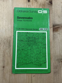 SEVENOAKS Ordnance Survey Second Series Map TQ45/55 1974 Westerham