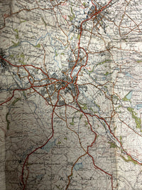 BLACKBURN & BURNLEY Ordnance Survey Cloth One Inch Map 1947 Sixth Ed Sheet 95