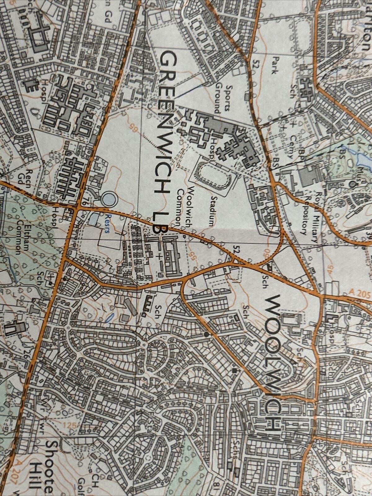 BEXLEY Dartford Ordnance Survey Second Series 1:25,000 Map TQ47/57 1979