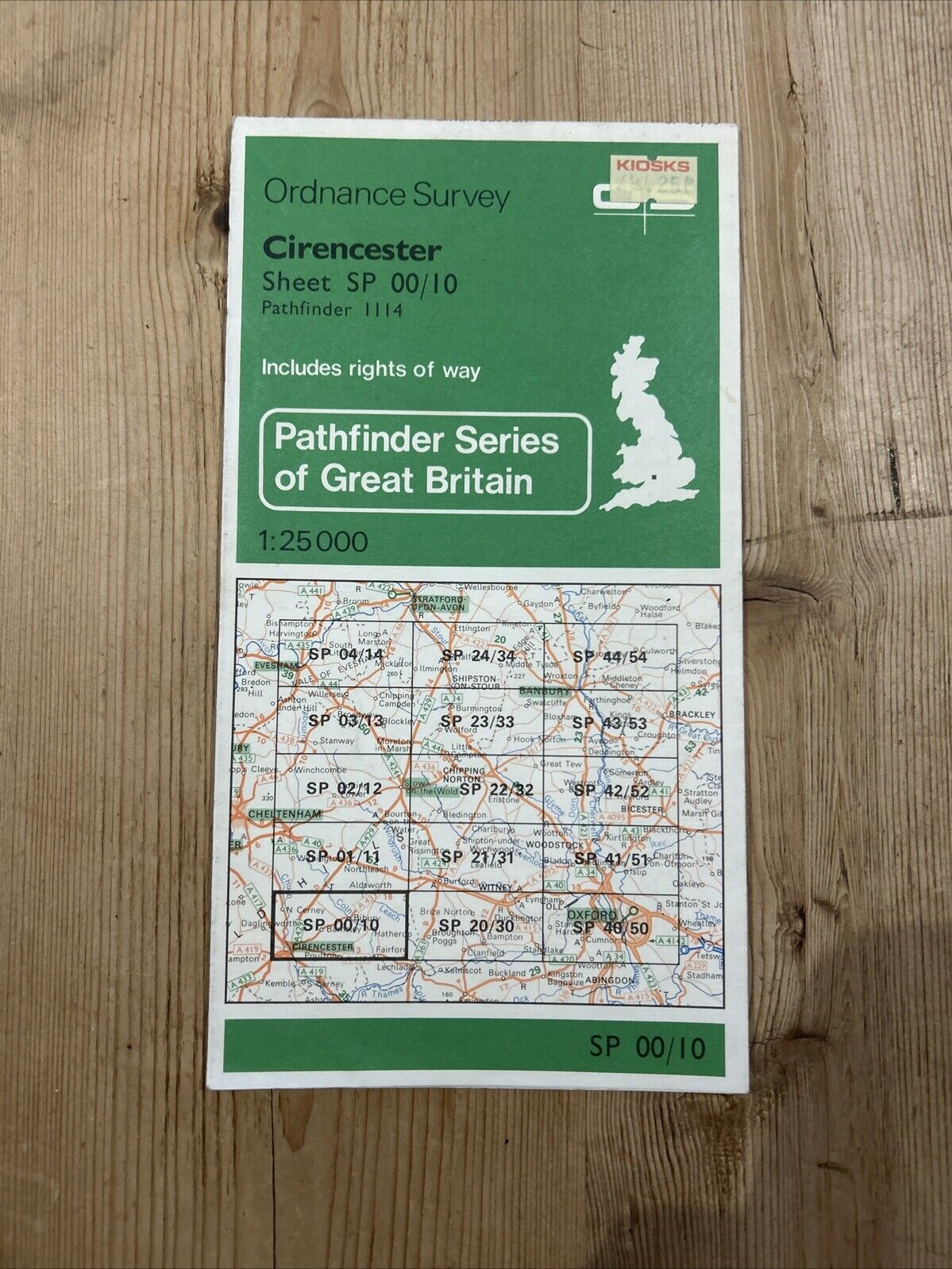 CIRENCESTER Pathfinder 1114 Ordnance Survey 1:25000 1982 SP 00/10 Bibury