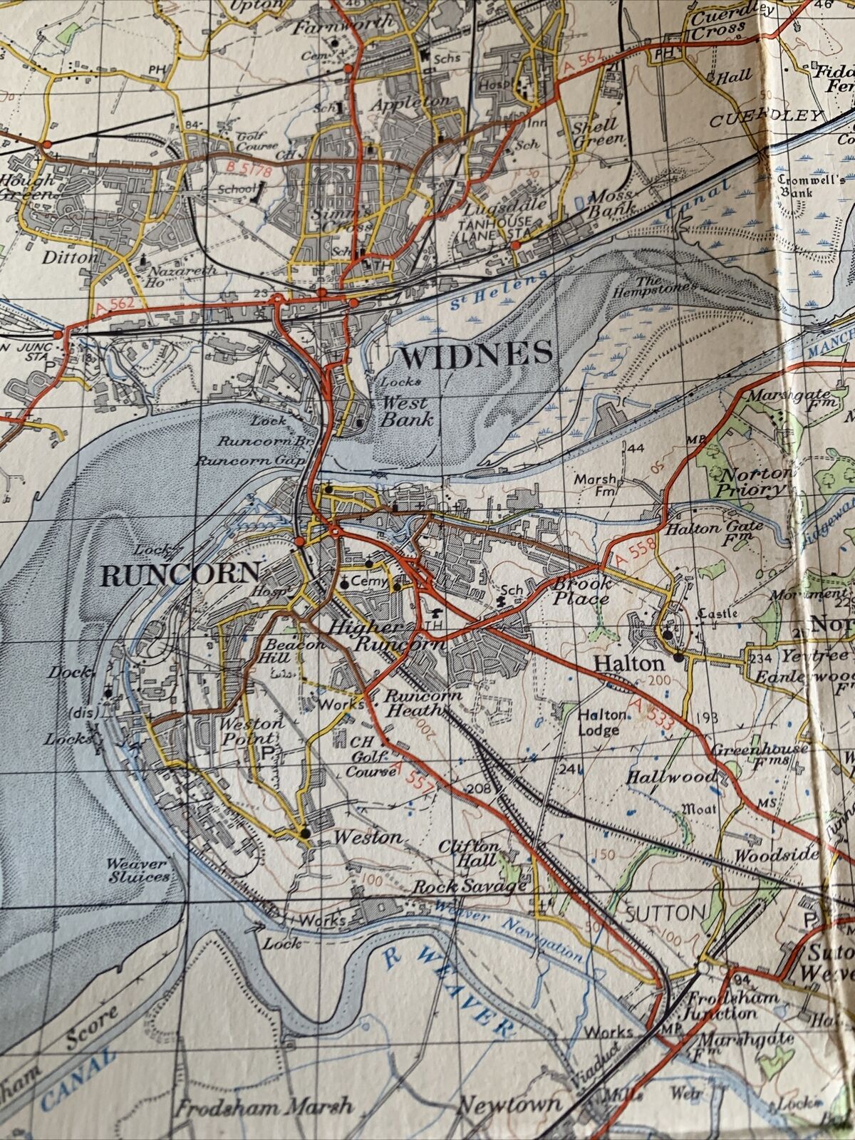 Chester Ordnance Survey Cloth Seventh Series 1 inch 1963 Sheet 109 Tatty £3