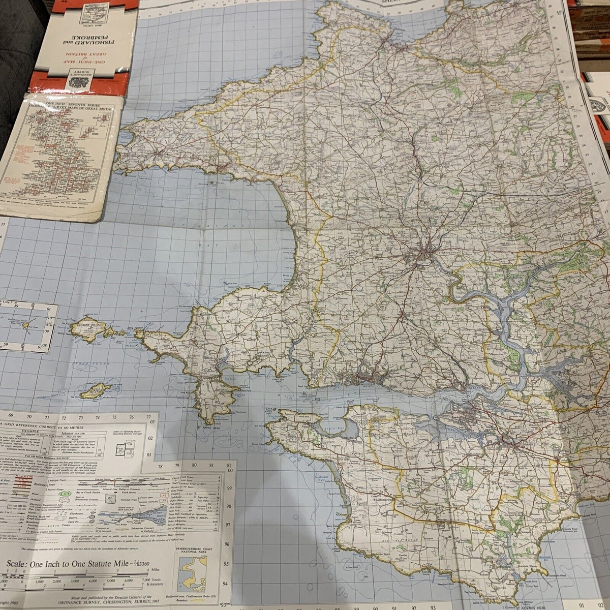 FISHGUARD & PEMBROKE Ordnance Survey Map Seventh Series 1Inch 1965 Sheet 138/150