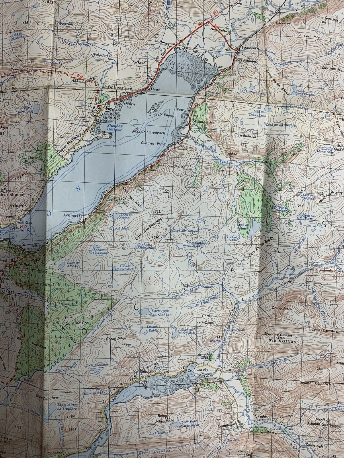 Lochcarron - Ordnance Survey Map One Inch 1957  Edition 1972 Print - Sheet 26