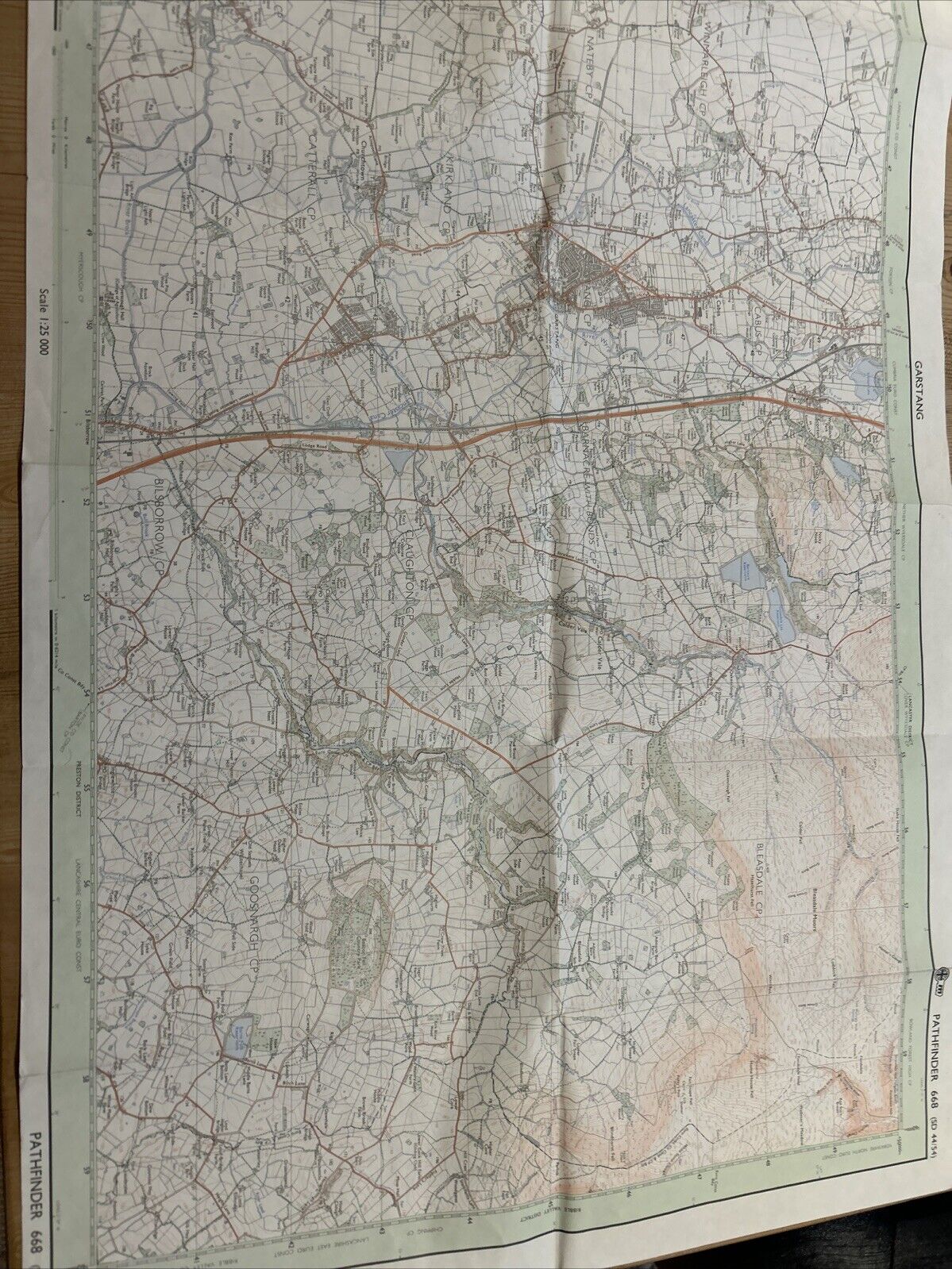 GARSTANG Pathfinder 668 Ordnance Survey 1:25,000 1983 Churchtown Beacon Fell