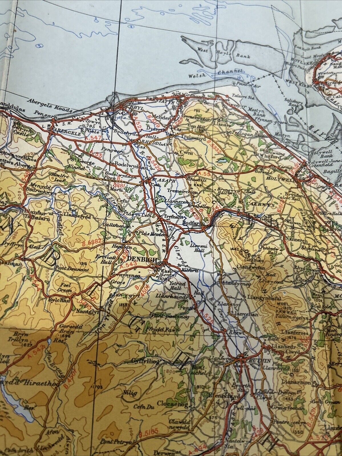 NORTH WALES & MANCHESTER Ordnance Survey Sheet 4 Quarter Inch Map 4th Ed 1946