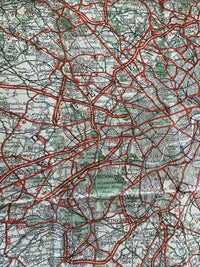 THAMES VALLEY 1960s? Geographia Map Plan Tatty But intact Guildford Oxford