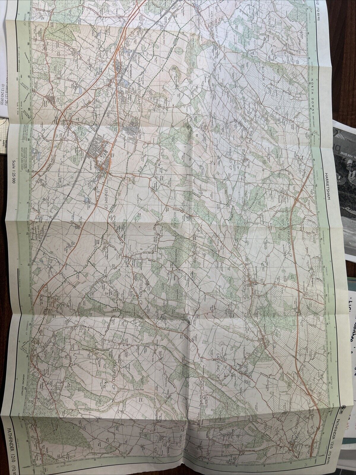 HARRIETSHAM Ordnance Survey Pathfinder 1210 Sheet TQ85/95 1992 Stockers Head